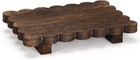 Scallop Wood Riser For Kitchen Counter  Brown  8 7  x 6  x 1 4    Square