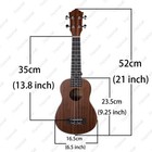 Soprano Ukulele Professional Mahogany Wood Instrument 21 Inch Hawaiian Ukalalee