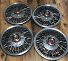 Rare Oem Vintage 13in Ford Wire Hubcaps 4