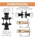 Orger 6 Pack Glass Door Knobs With Flat Black Rosette  Bath bed Door Knobs