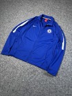 Nike Fc Chelsea Soccer Zip Track Jacket Blue L Size