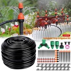 130ft Drip Irrigation System Garden Plant Self Watering Micro Hose Sprinkler Kit