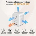 220v To 110v Voltage Converter Us To Europe International Universal Travel Adapt