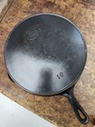 Fully Restored Favorite Smiley Logo  10 Cast Iron Skillet Pan 12  Seasoned Flat