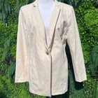 Chico s Ponte Blazer Jacket Career Office Single Button English Cream Size 14