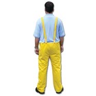 1 Pr  Lightweight Yellow Pvc Waterproof Rain Bib Overall Pants Fishing Rainwear