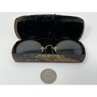 Antique 1910 Round Pince-nez Glasses 10k Gold Filled Real Fit W  Omaha Case