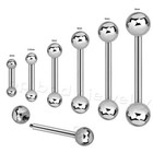 20g To 00g Surgical Steel Industrial Tragus Cartilage Tongue Nipple Ring Barbell