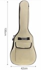 Acoustic Carrying Guitar Bag Padded Shoulder Strap With Storage Beige 41   x17   