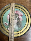 Antique Glass Victorian Chimney Flue Cover Girl Child Portrait Period Clothing
