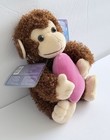 Shining Stars Russ Stuffed Monkey Heart Plush Animal Unused Code New