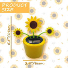 Solar Dancing Flower Sunflower Solar Powered Dancing Toys Car Swinging Toy Su   