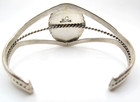 Sterling Silver Native American Artist Signed Coral Cuff Bracelet