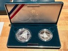 1995 Civil War Battlefield Proof Us Mint 2 Coin Silver Dollar Set Coins Box Coa