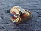 Chrysler Seal Of Quality Logo Gold Chrome Ring Size  12 Nos Mopar Class