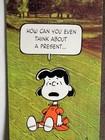 Nos Hallmark Peanuts Lucy Happy Birthday Greeting Card Unused Vintage 1950   s