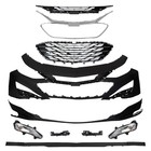 Front Upper   Lower Bumper Grilles Valance Fog Lights For 2019-2024 Chevy Malibu