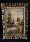 Vtg 5x7 Picture Photo Frame Hollywood Regency Brass Gold Filigree Cottagecore