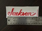 Jackson Usa  Guitar Headstock Logo Raised Uv Dtf Sticker Decal Red