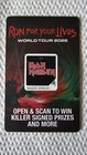 Iron Maiden 2026 Run For Your Lives World Tour Fancard - Unscanned -