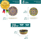 12 Pieces Dinnerware Sets  Plates And Bowls Set  Porcelain Dishes Set For 4  Mic