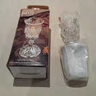 Nib   Sealed - Godinger 20th Cent  Crystal Votive W baroque Silver Plated Stand