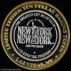 2002 Las Vegas Nv  10 Casino  999 Silver Strike New York Ny Statue Of Liberty