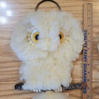 2 Vtg 1970s Handmade Macrame Owls Wall Hang Branch Big Eyes Cream Boho Hippie 