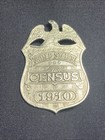 Antique 1910 United States Census Takers Lapel Pin Silver Color