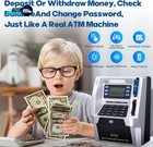 Upgraded Atm Piggy Bank For Kids atm Bank Machine For Real Money With Debit Card