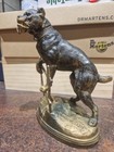 Antique French Charles Valton Animalier Sculptor Mastiff Pocket Watch Stand