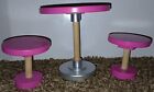 Wooden Dollhouse Barbie Size Table And Chairs