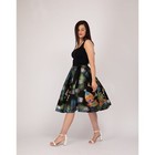 Beautiful Vintage 1950s Mexican Black Circle Fit   Flare Skirt Hand-painted Lady
