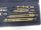 Vtg Antique Pr  cision Precision Drafting Technical Drawing Tool Set Lot   Case