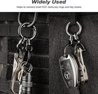 Tisur Titanium Key Ring  Chain Rings Heavy Duty 1pc Black Swivel  Dring L