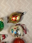 Lot Of 10 Vintage Mercury Glass Christmas Ornaments Icicle Bell Teardrop Ball