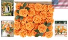 Real Touch Orange Foam Roses 30pcs - Diy Wedding Bouquet