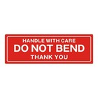 Firstzi 1x3 Inches Handle With Care - Do 1 x3  1000 Do Not Bend Labels   Red 