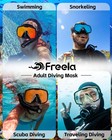 180   Scuba Diving Mirrored Mask With With Nose Cover Snorkeling Gear For Adults