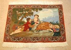 Natural Wool Old Handwoven Oriental Rug in Size Of 2 3 x3 3  Great Design colors