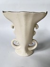 Vintage 1950 s American St  Regis Porcelain Cabbage Rose Vase With Gold Trim