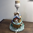 Vtg Children   s Lamp Noah   s Ark 1993 Animals Boat Ocean Tested -works -no Shade