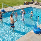 Pool Volleyball Net Set With Weighted Base Adjustable 15ft-32ft Length Portable
