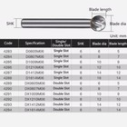 Carbide Rotary File D Type Burr Tungsten Cutter   6mm-16mm Grinding Drill Bit