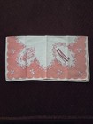 Vintage Women s Handkerchief Monogram M Pink Needlework  Madeira Style