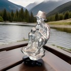 Michael Ricker Pewter Figure - Boy Fishing Signed