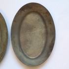 Vintage Burden  1401 Usa 12  X 8  Pewter Aluminum Oval Platter Plates Euc