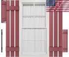 Vinyl Shutter Pair 35 Inch H X 12 Inch W Bright White Compatible With Board A   