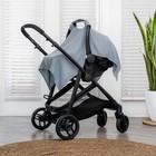 Comfy Cubs Baby Car Seat Cover - Muslin Cotton Baby Seat Cover Pacific Blue     