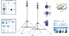 2 Pack Adjustable 10 5ft Photography Light Stands Studio Tripods